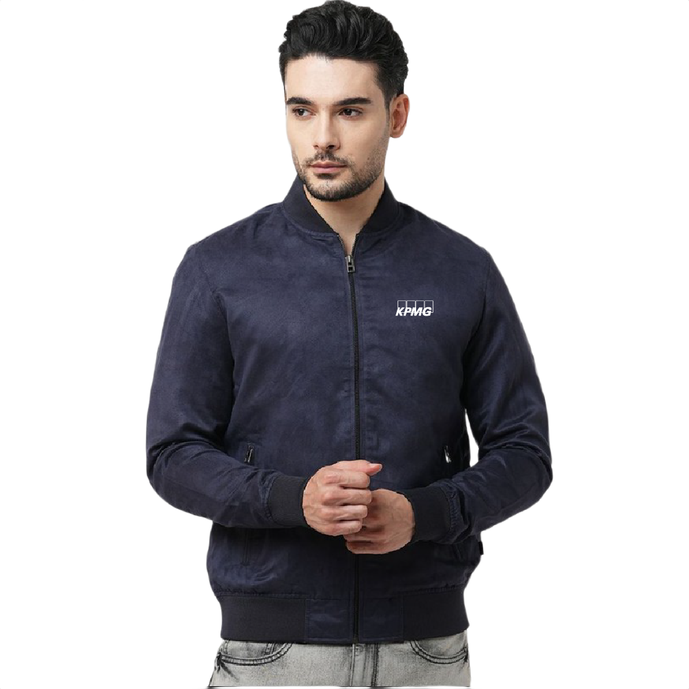 Jack & Jones Suede Jacket-Navy Blue