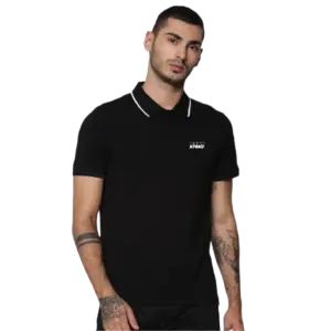 Jack And Jones Coolmax Polo T Shirt-Black