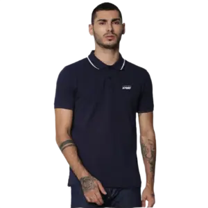 Jack And Jones Coolmax Polo T Shirt-Navy Blue