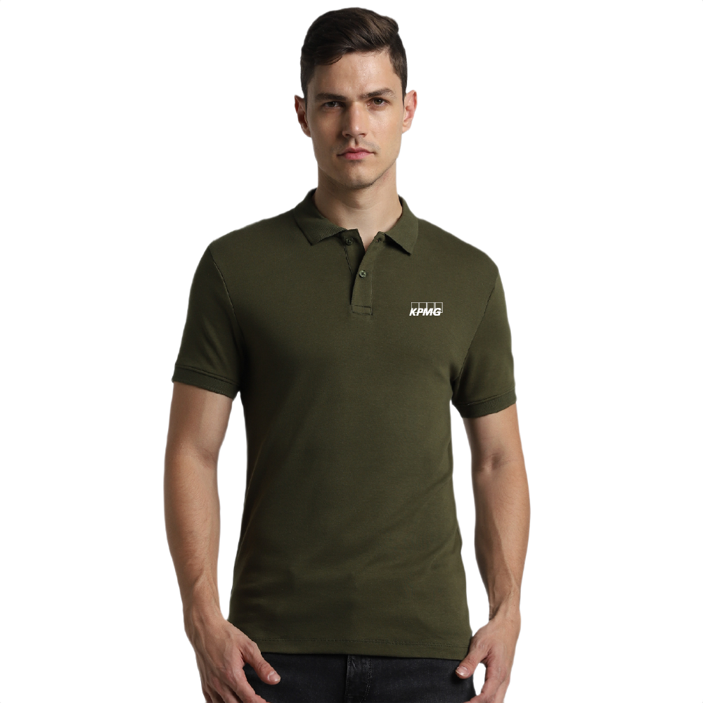 Jack And Jones Inter Lock Polo T Shirt-Olive Green