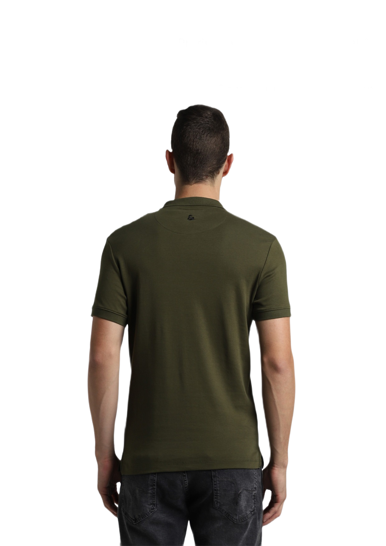 Jack And Jones Inter Lock Polo T Shirt-Olive Green - Image 2
