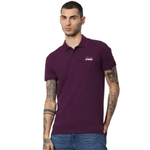 Jack And Jones Jacquard Polo T Shirt-Wine