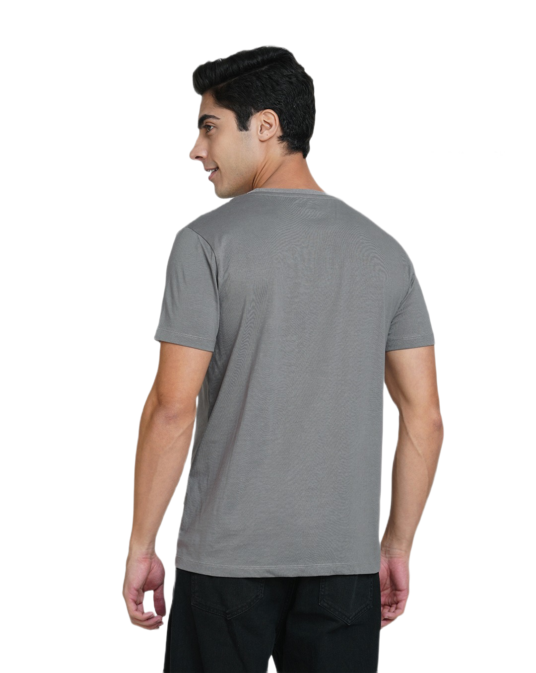 Jack And Jones Joren Round Neck T Shirt-Grey - Image 2