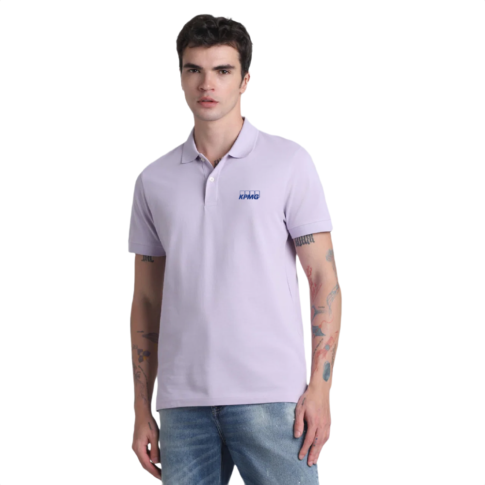 Jack And Jones Plain Polo T Shirt-Purple