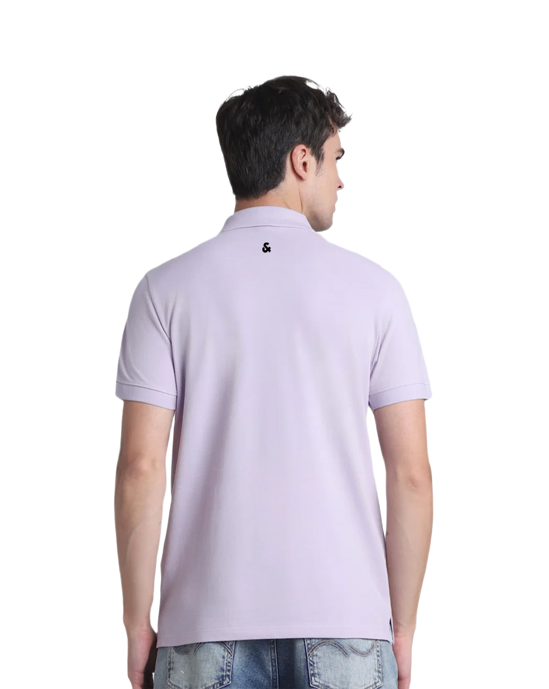 Jack And Jones Plain Polo T Shirt-Purple - Image 2