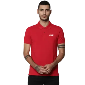 Jack And Jones Plain Polo T Shirt-Red