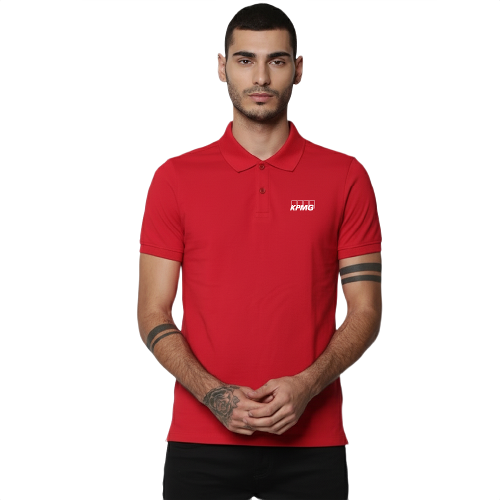 Jack And Jones Plain Polo T Shirt-Red