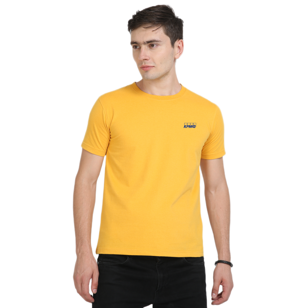 Caslay Sustainable Crew Neck T-Shirt - Mustard