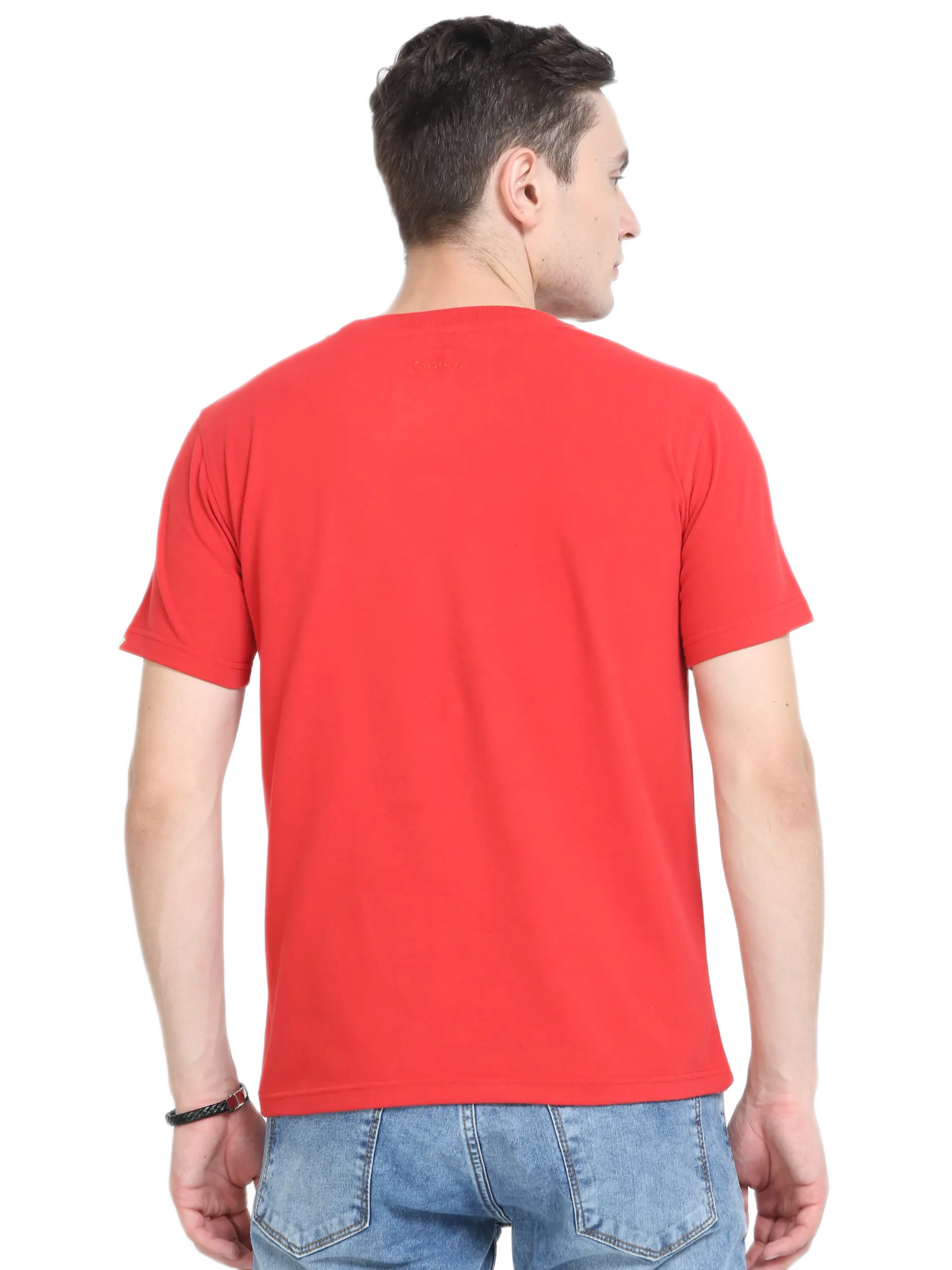 Caslay Sustainable Crew Neck T-Shirt - Red - Image 2