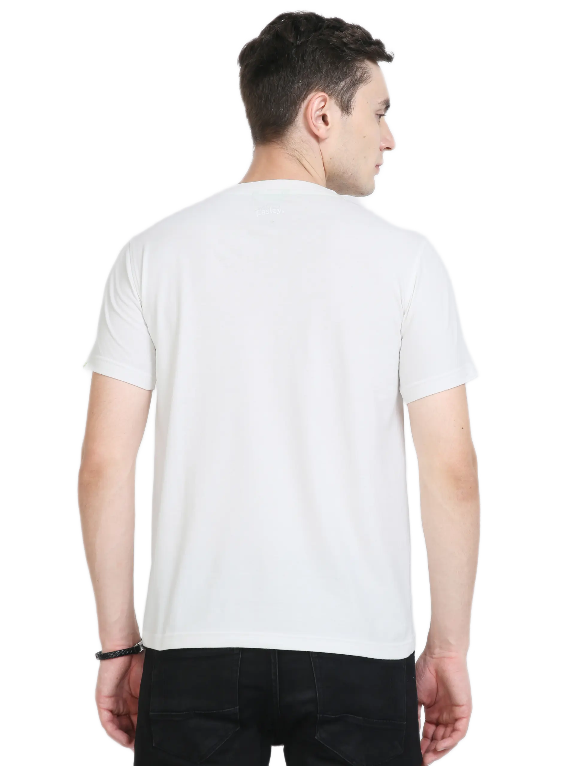 Caslay Sustainable Crew Neck T-Shirt - White - Image 2