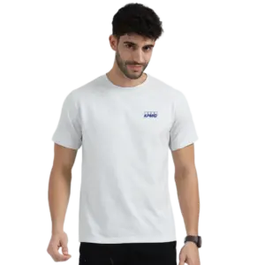 Caslay Sustainable Sweat Tee-White Melange