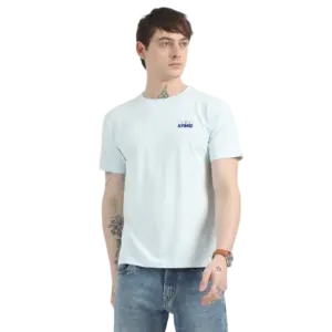 Caslay Sustainable Organic Crew Neck T-Shirt -Ice Water