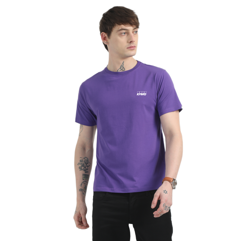 Caslay Sustainable Organic Crew Neck T-Shirt -Prism Violet