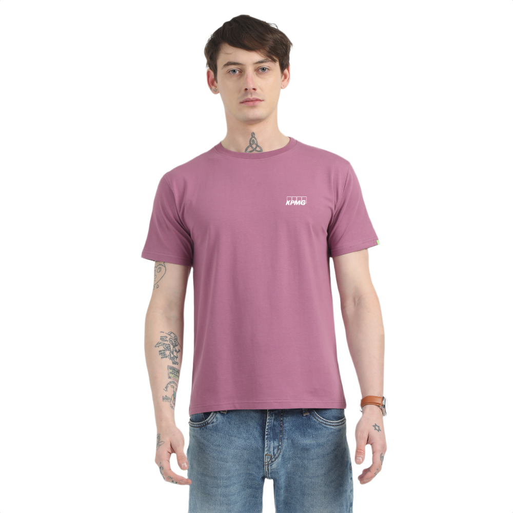 Caslay Sustainable Organic Crew Neck T-Shirt -Purple