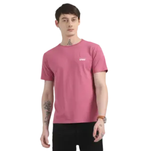 Caslay Sustainable Organic Crew Neck T-Shirt -Red Violet