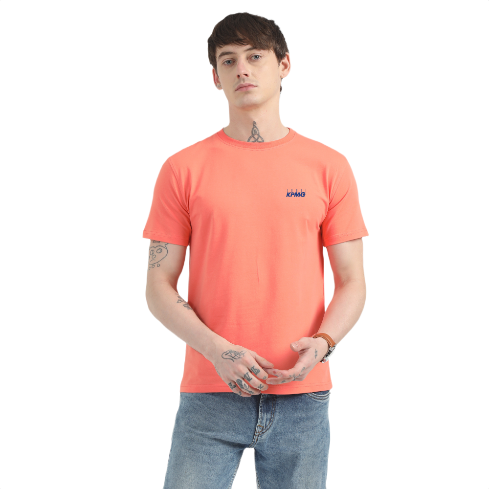 Caslay Sustainable Organic Crew Neck T-Shirt -Corel