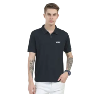 Caslay Sustainable Organic Quick Dry Polo T-Shirt -Elephant Grey