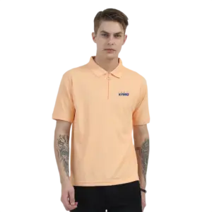 Caslay Sustainable Organic Quick Dry Polo T-Shirt -Peach