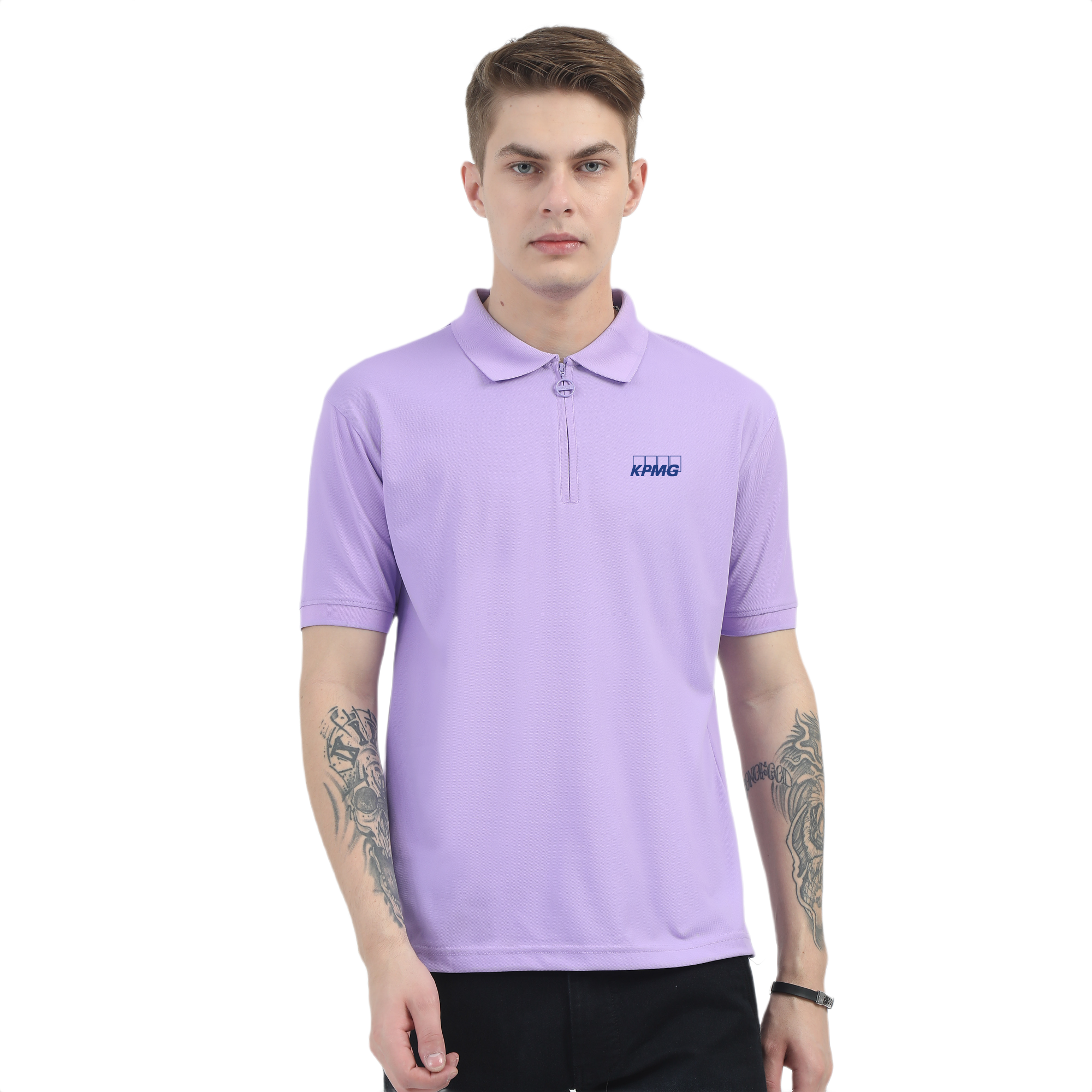 Caslay Sustainable Organic Quick Dry Polo T-Shirt -Lavender