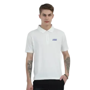 Caslay Sustainable Organic Quick Dry Polo T-Shirt -Salt White