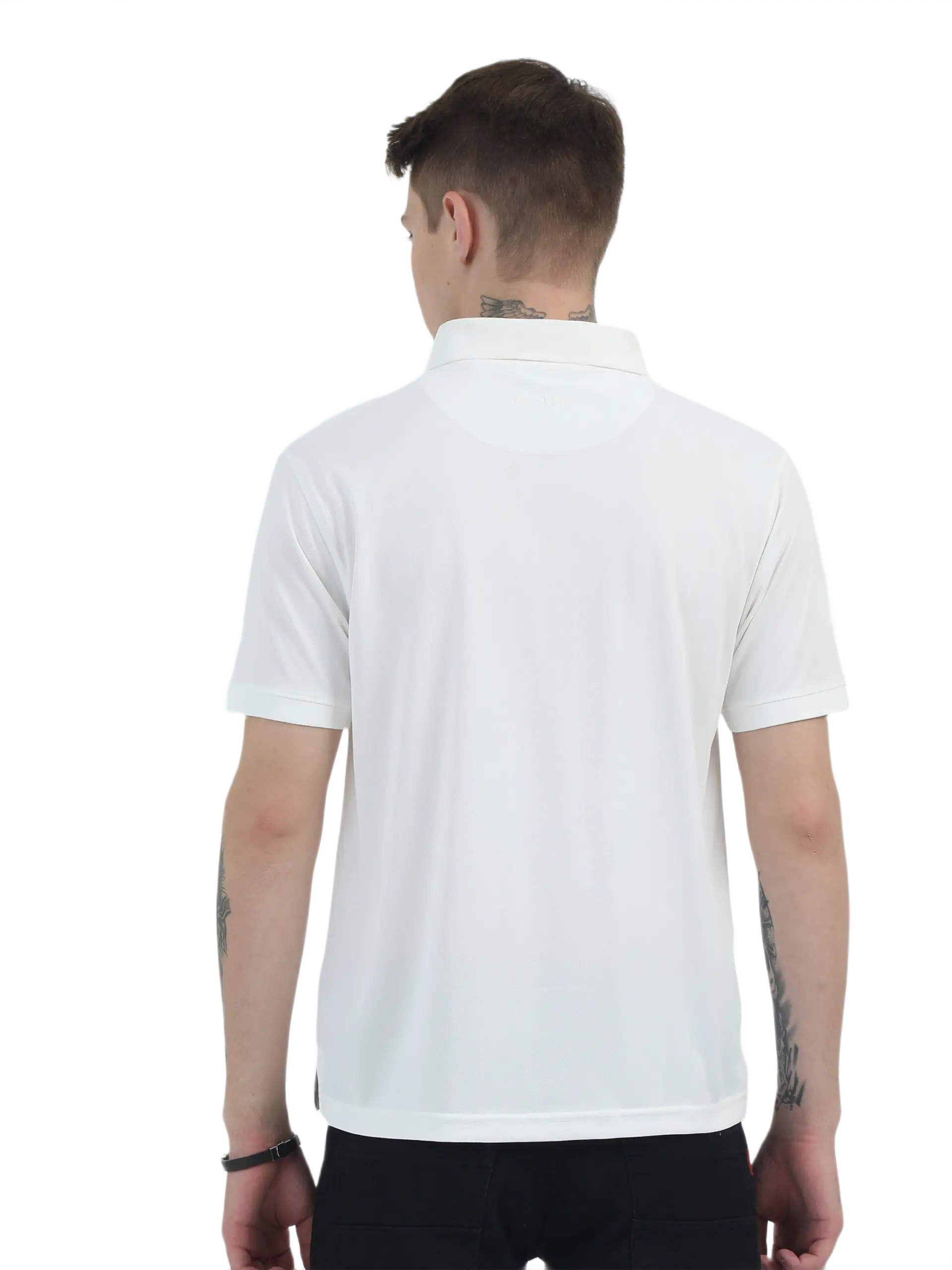 Caslay Sustainable Organic Quick Dry Polo T-Shirt -Salt White - Image 2