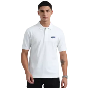 Caslay Sustainable Organic Polo Neck T-Shirt -White