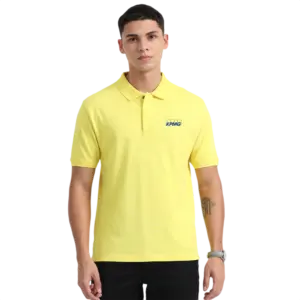 Caslay Sustainable Organic Polo Neck T-Shirt -Illuminating