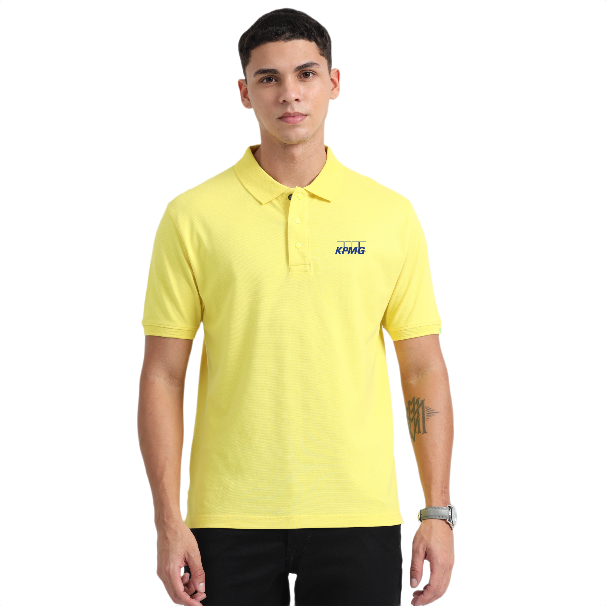 Caslay Sustainable Organic Polo Neck T-Shirt -Illuminating