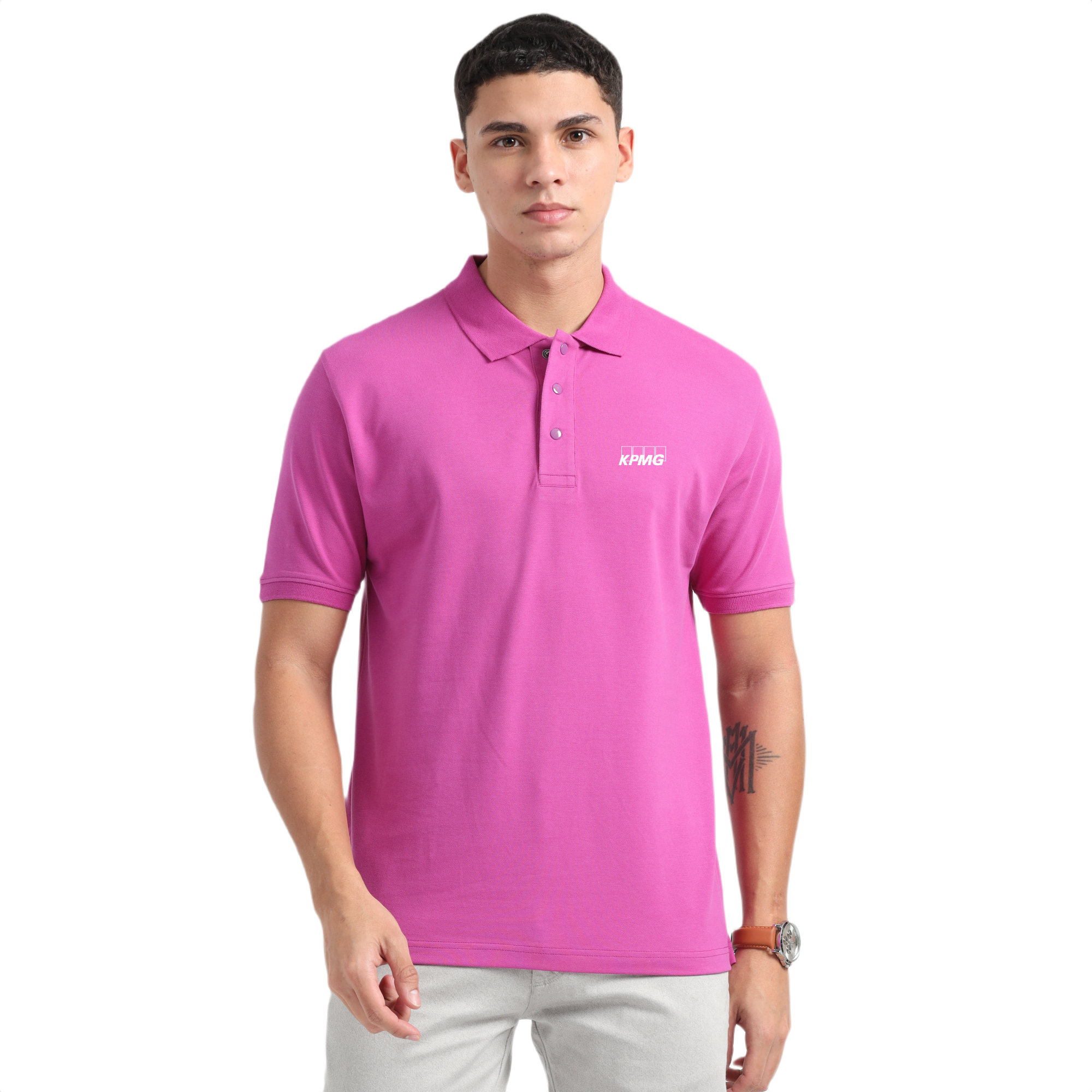 Caslay Sustainable Organic Polo Neck T-Shirt -Willow