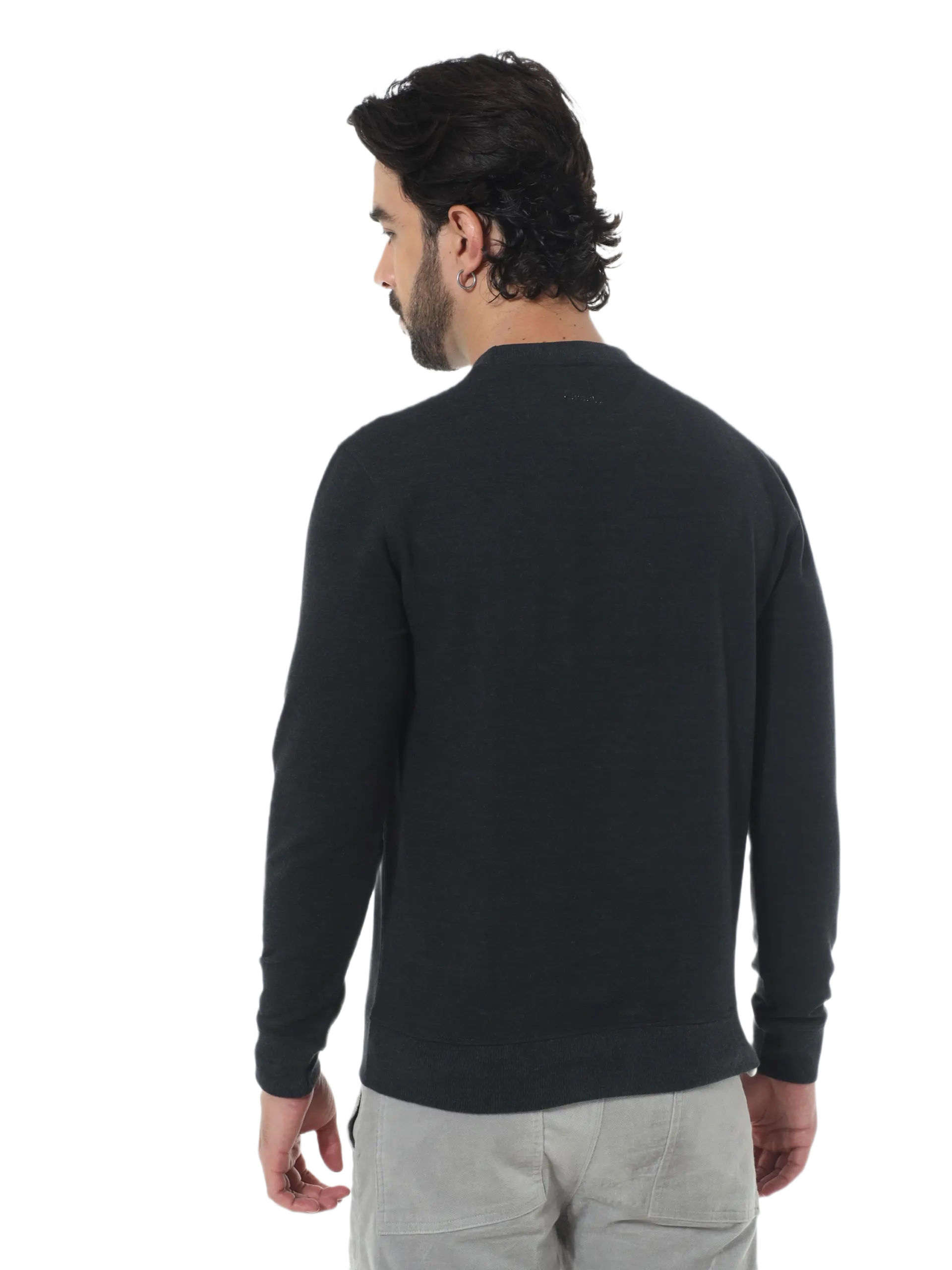 Caslay Sustainable Sweatshirt -Charcoal Melange - Image 2