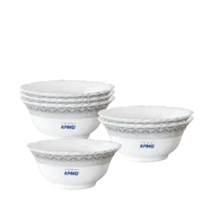 Larah by Borosil Classic Veg Bowl 6 pc Set-White