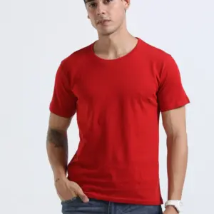 Swiss Military Round Neck T Shirt-Red