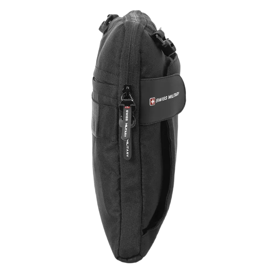Swiss Military Glide Stylish Design Laptop Sling Bag-Black - Image 2