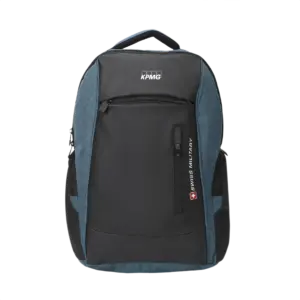 Swiss Military Jackpot Laptop Backpack with Rain Cover-Black/Blue