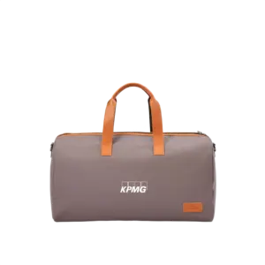 The Backbencher Tokyo Canvas & Vegan Leather Duffle Bag-Grey