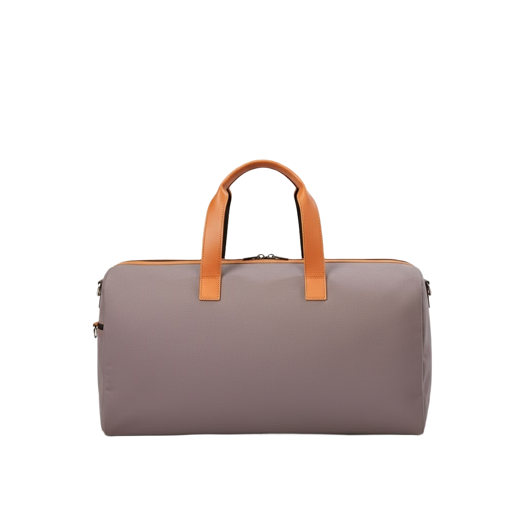 The Backbencher Tokyo Canvas & Vegan Leather Duffle Bag-Grey - Image 2