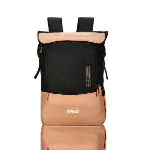 Uppercase Apex Medium Laptop Backpack-Black/Peach