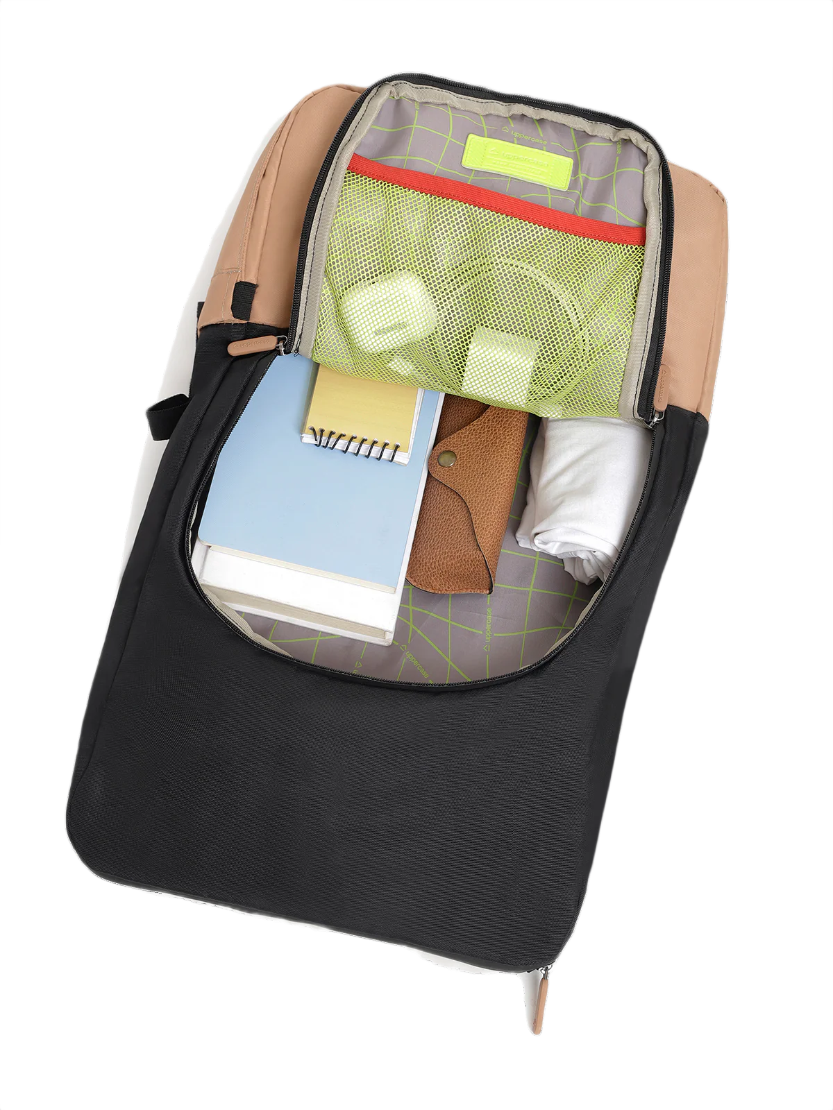 Uppercase Apex Medium Laptop Backpack-Black/Peach - Image 2