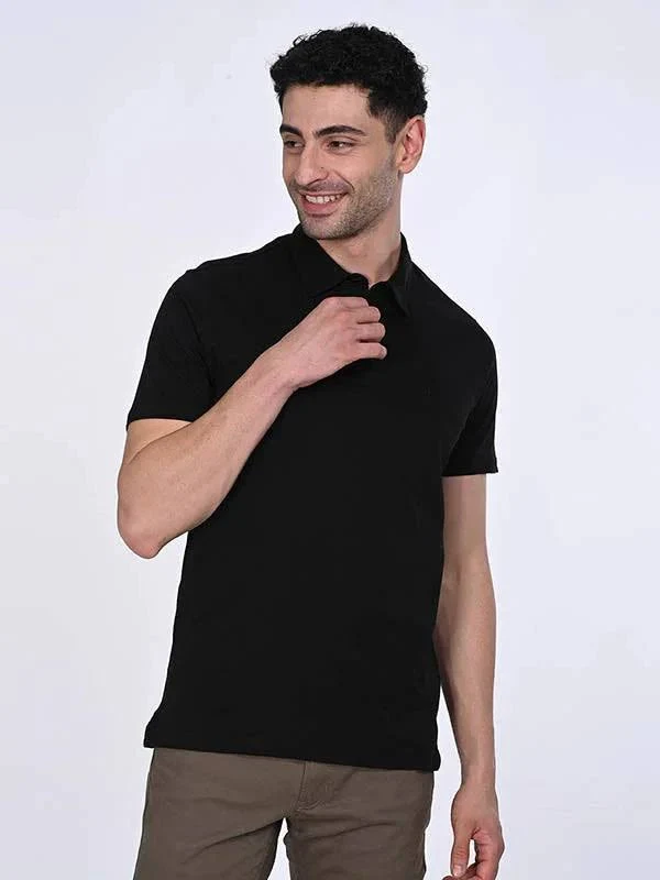 Indian Terrain Polo T-shirt -Black