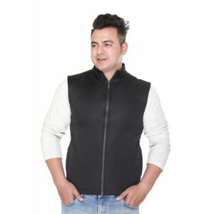 Winbarg Sleeveless Bonded Fleece Jacket - Black