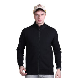 Full Zipper Lycra Jacket - Black