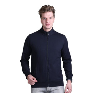 Full Zipper Lycra Jacket - Navy