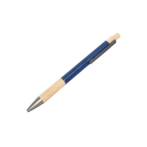 Fuzo Canetal Metal Pen with Bamboo Grip - Blue