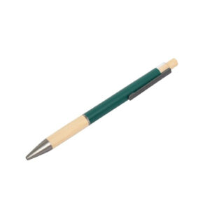 Fuzo Canetal Metal Pen with Bamboo Grip - Green