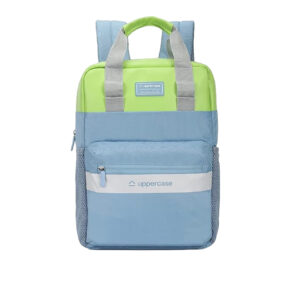 Upper Case Vegan Leather Laptop Backpack 7A - Teal blue